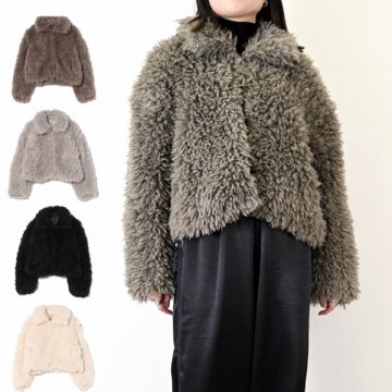 ボア2WAYカラーショートジャケット|アウター|レディース