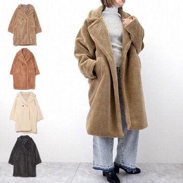 ボアロングコート|アウター|レディース