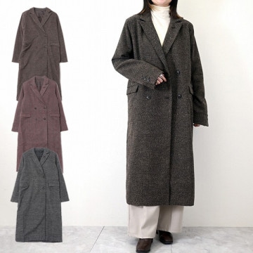 ツイードチェスターコート|アウター|レディース