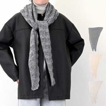 ニットクロシェ編みスカーフ|小物|レディース