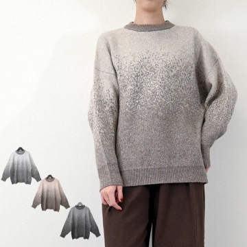 グラデーションラメクルーネックプルオーバー|トップス|レディース