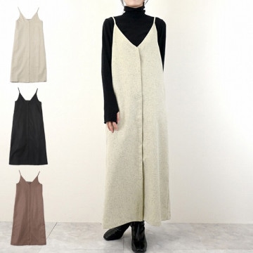 ミックスカルゼキャミワンピース|ワンピース・ドレス|レディース