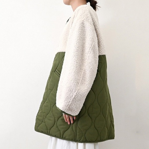 マットタフタ×ボア切替M65ショートコート | レディース,アウター