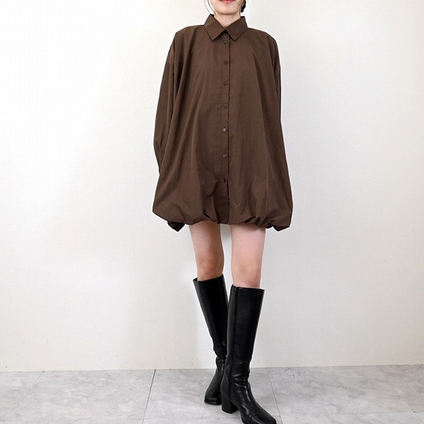 Nタフタバルーンヘムミニワンピース | レディース,ワンピース・ドレス