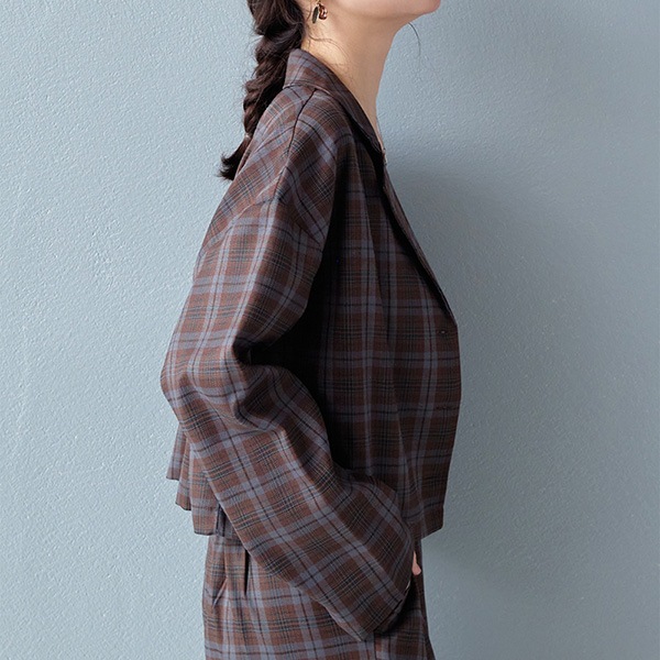 【美品】J.PRESS　チェック　ジャケット　サイズ B5 96-90-170 チェック柄ショートジャケット | レディース,アウター