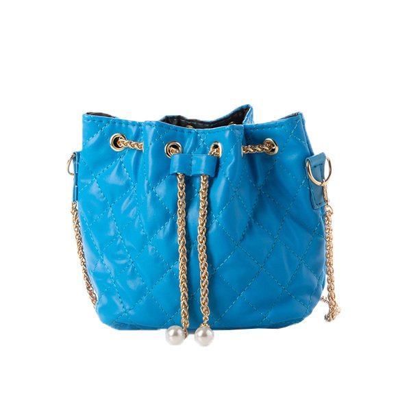 キルティングデザインゴールドチェーンミニショルダーバッグ