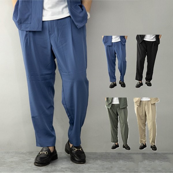 T 100ワイドテーパードパンツ メンズ ボトムス ロングパンツ Styleblock スタイルブロック