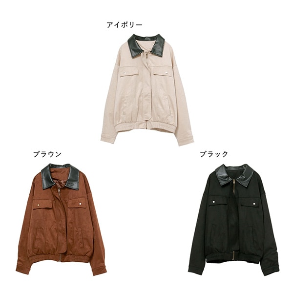 異素材切替スエードブルゾン | レディース,アウター,ジャケット