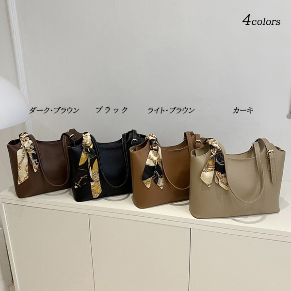 スカーフ付き2wayPUレザーハンドバッグ[品番：ACEW0000592