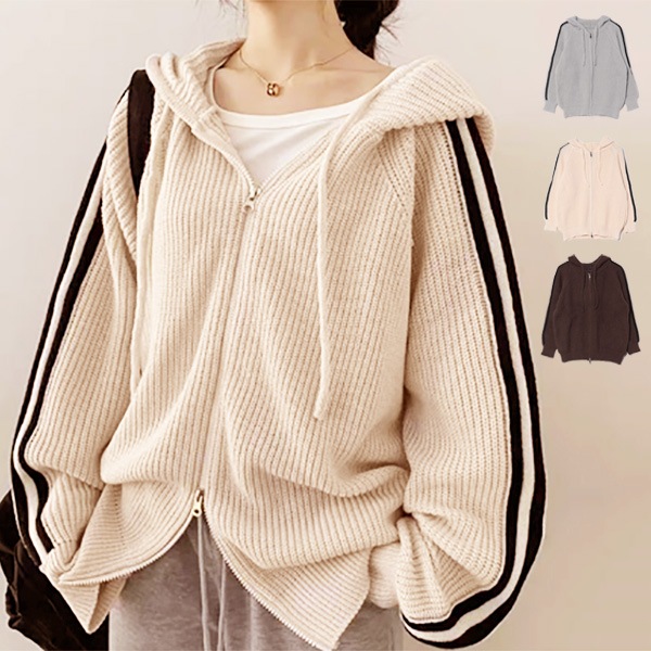 Wジップニットパーカー | レディース,トップス,パーカー