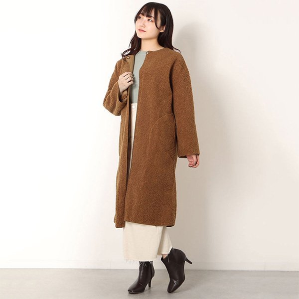 NOAC ブラウン ロングコート アシンメトリーBIGカラーロングコート – LA BELLE ETUDE online