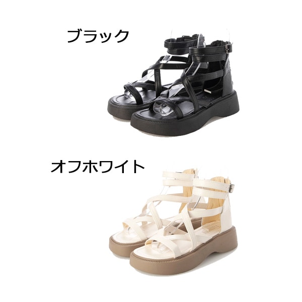 クロスストラップ厚底サンダル | レディース,シューズ,サンダル
