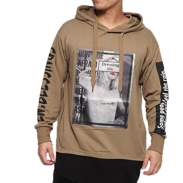 GRANRODEO　フォトプリントパーカー　ブラック　カンガルーポケット カンガルーポケット付きパーカー 2041091 | JACADI