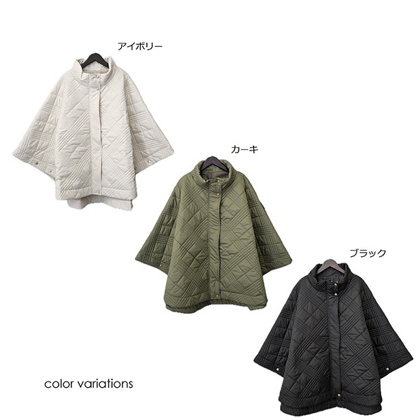 ソフトタフタキルティングポンチョ | レディース,アウター,コート