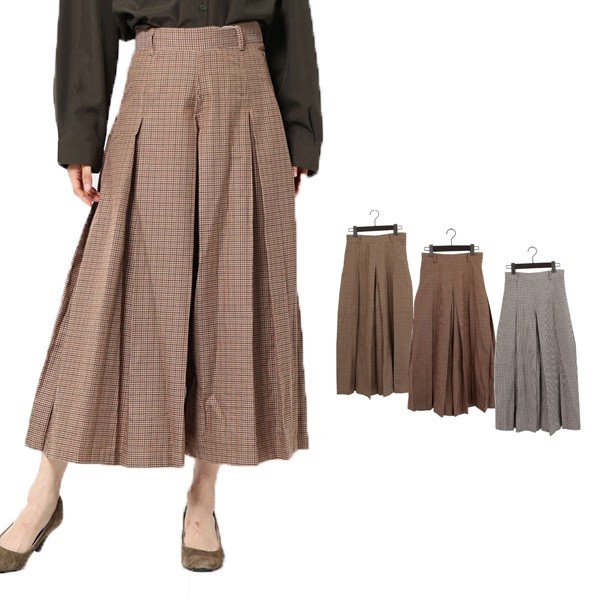 Tr先染めガンクラブキュロットパンツ レディース パンツ ロングパンツ Styleblock スタイルブロック