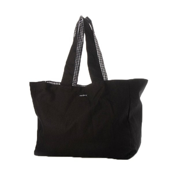 新品未使用未タグ付き　ファミリア ギンガムチェック　トートバッグ　ブラック 新品 ファミリア familiar モノトーン ギンガムチェック