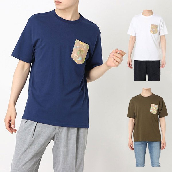 恐竜プリントポケット付半袖tシャツ メンズ トップス カットソー Tシャツ Styleblock スタイルブロック