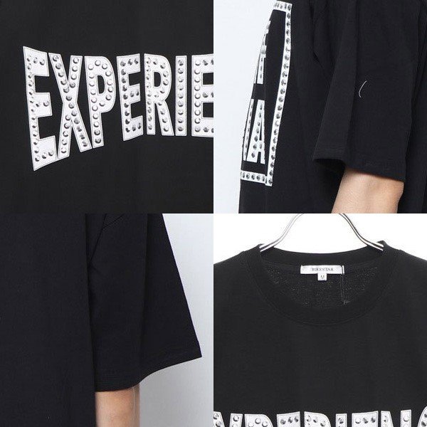 ラインストーンプリントビッグTシャツ | メンズ,トップス