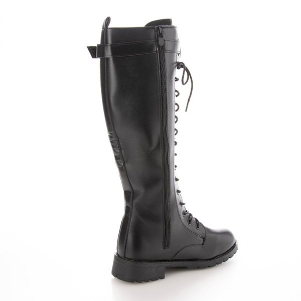 【ほぼ新品】◾️W&LT◾️ロングブーツ◾️サイドジップ◾️本革◾️ブラック ZARA - 【ザラ】ブラック レザー レースアップ ロング ブーツ