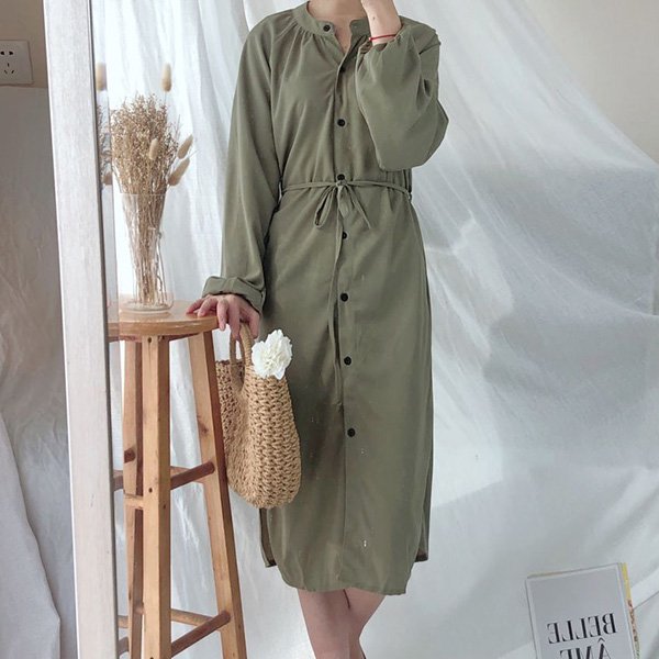 ロングシャツワンピース レディース ワンピース ドレス ひざ丈ワンピース Styleblock スタイルブロック