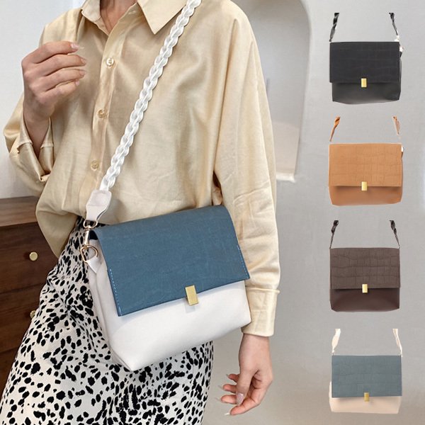 ほぼ未使用☆　NASTORO　シャイニング　クロコダイル 2way　ターンロック シャイニングレザークロコダイル型押し2wayハンドバッグ