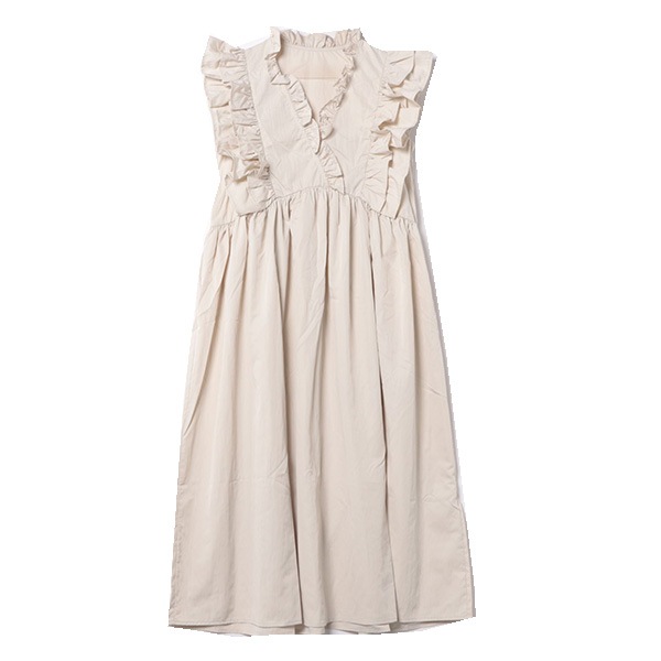 Biby ブラック フリル ノースリーブ ワンピース 中古・古着通販】Bibiy. (ビビィ) ノースリーブワンピース