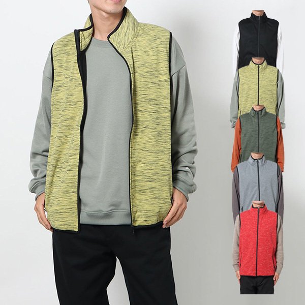 etre relie フェイクムートンボンディングベスト スタンドカラー