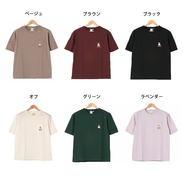テディベア刺繍ポケット付きTシャツ | メンズ,トップス,カットソー・T テディベア刺繍ポケット付きTシャツ | メンズ,トップス,カットソー・T