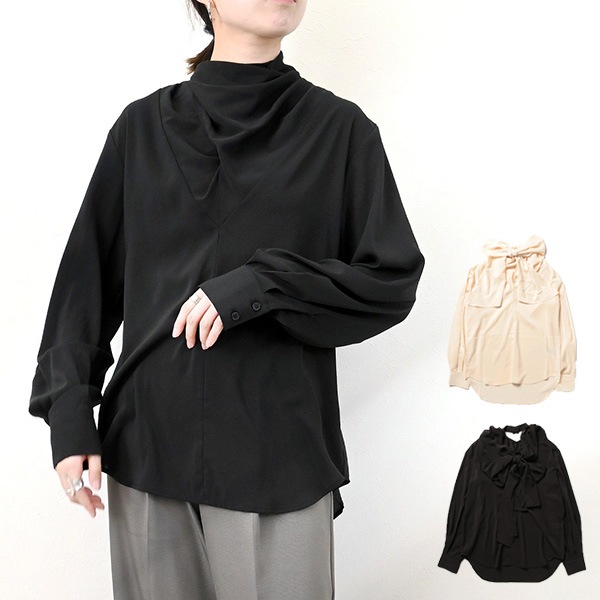 ジョーゼットネックドレープブラウス | レディース,トップス,シャツ