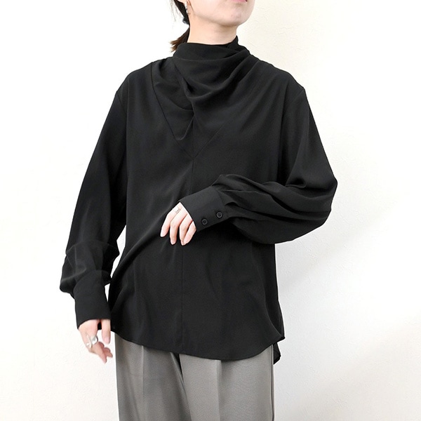 ジョーゼットネックドレープブラウス | レディース,トップス,シャツ