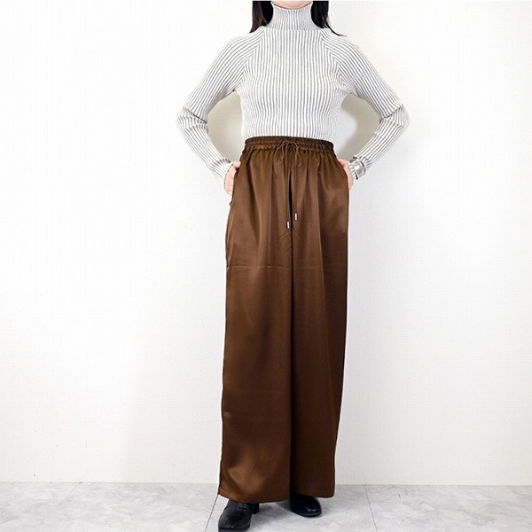 サテンラフパンツ | レディース,パンツ,ロングパンツ