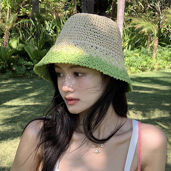 バイカラーストローハット | レディース,小物,帽子 - STYLEBLOCK