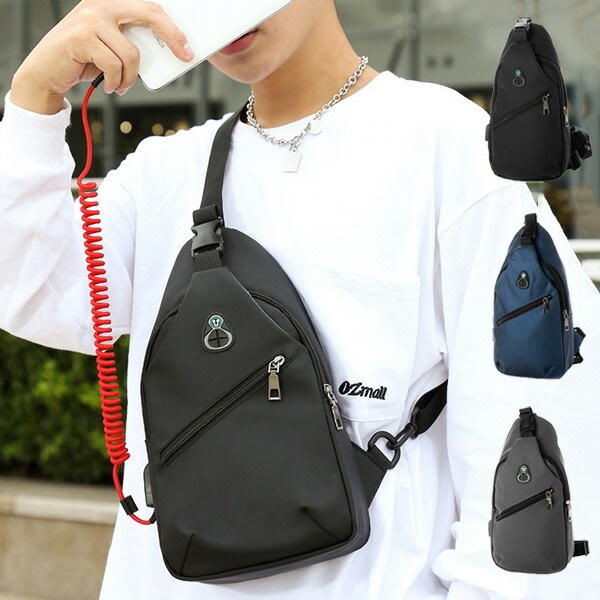 イヤホンホール付きワンショルダーバッグ | メンズ,小物,バッグ