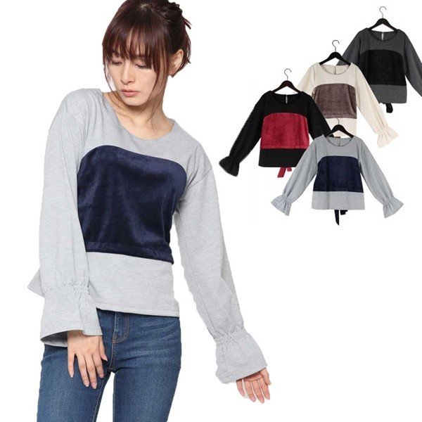 ポンチ ベロアビスチェドッキングトップス レディース トップス カットソー Styleblock スタイルブロック