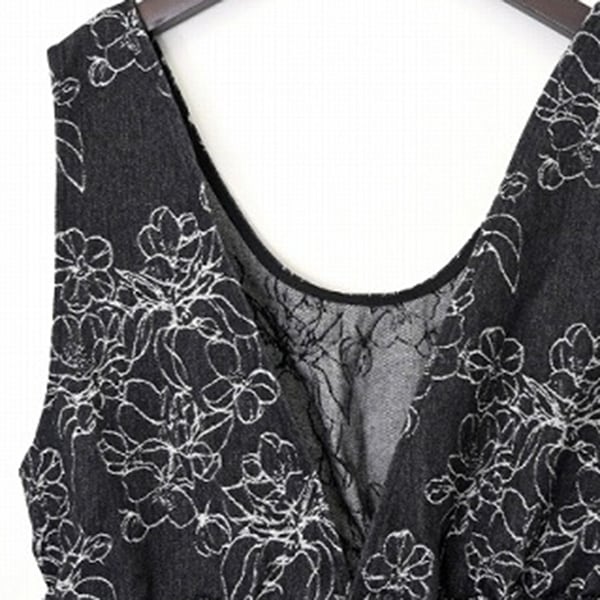 花柄ジャガードデニム2WAYビスチェ | レディース,トップス
