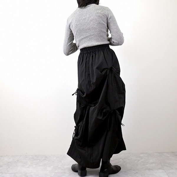 TNタフタリボン付きギャザースカート | レディース,スカート,ロング