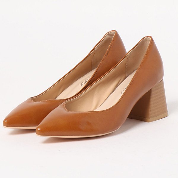 【東】 Emilio Pucci ブラウン　チャンキーハイヒール　パンプス 1200-vc2103-shoe-03-002-