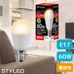 ŵ忧E17⡦60WLEDŵ ߥ˥ץȥ ۸ 760lm ʥ ݥåȥ饤 饤 ӥ ŵ STYLED