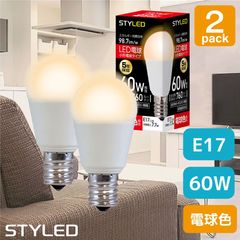 2ĥåȡ1549ߡŵ忧E17⡦60WLEDŵ ߥ˥ץȥ ۸ 760lm ʥ ݥåȥ饤 饤 ӥ ŵ STYLED
