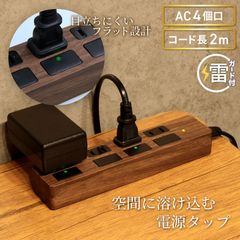 電源タップ 2m 雷ガード 4個口 PTP4DB-2 STYLED