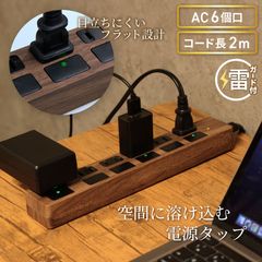 電源タップ 2m 雷ガード 6個口 PTP6DB-2 STYLED