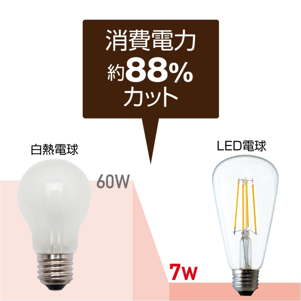 ��2�ĥ��åȡ�1��������549�ߡ� LED�ŵ� E26���� 60W������810�롼��������������ס��ŵ忧 �ե������ ���ꥢ�ŵ奿���� ST64�� �����ǥꥢ ��ȥ�