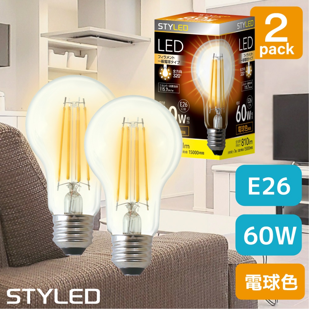 2ĥåȡ1549ߡ LEDŵ E26 60W810롼סŵ忧 ե ꥢŵ ŵ ǥꥢ ȥ