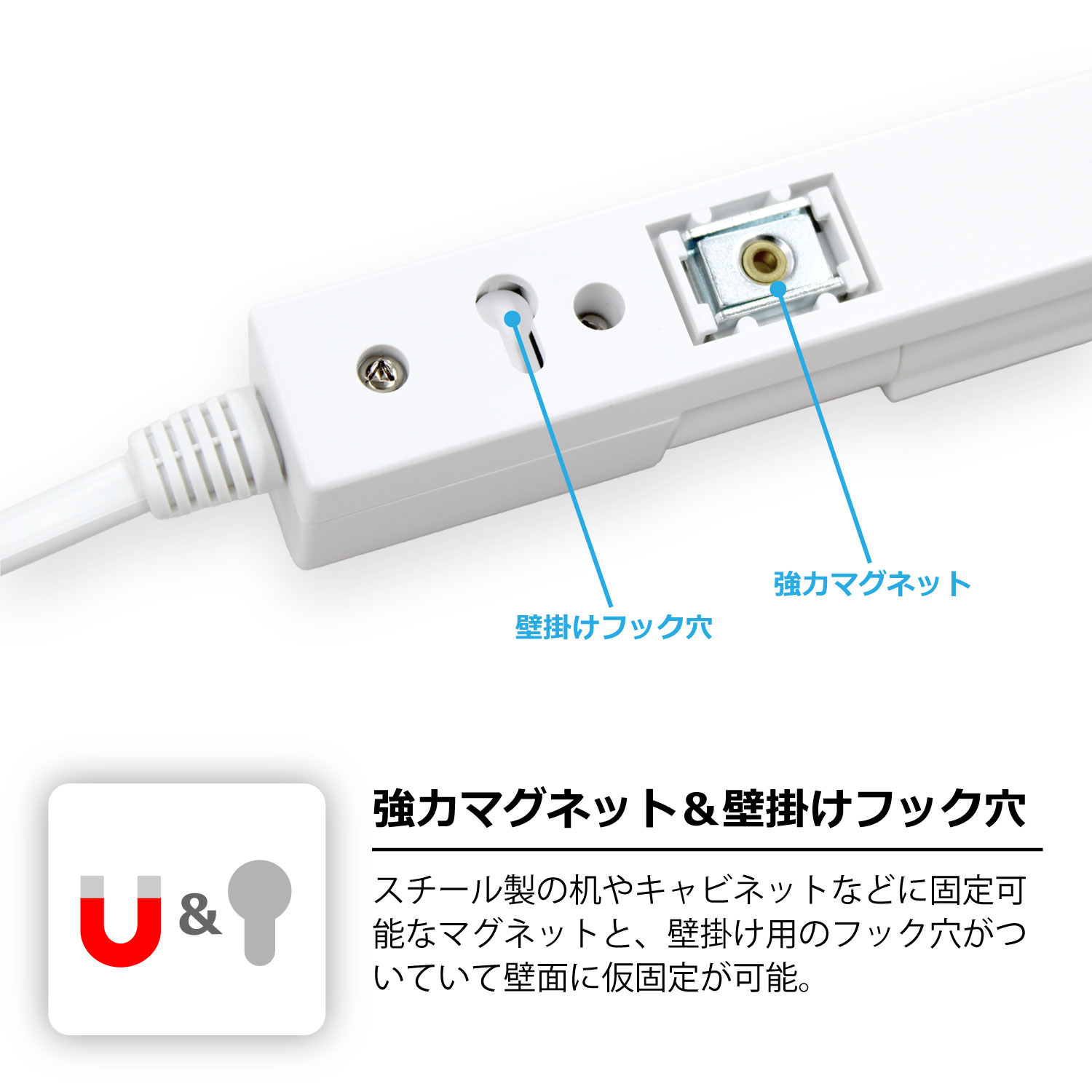 ��ž�� ����� �Ÿ����å� 2m �륬���� 4�ĸ� �ޥ��ͥå��դ� ��Ĺ������ PTRP4W-2 STYLED