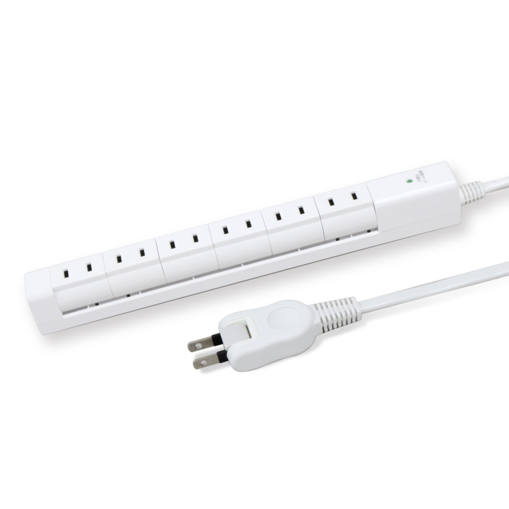 回転式 2ポートUSB給電機能付 6個口OAタップ USB給電機能付 6個口OAタップ 回転式 2ポート