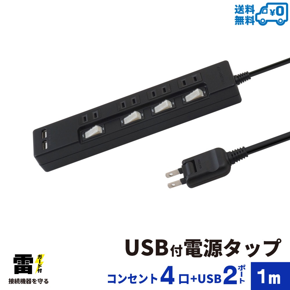 �Ÿ����å� USB�� 1m �륬���� 4�ĸ� STP4UA2B-1 STYLED