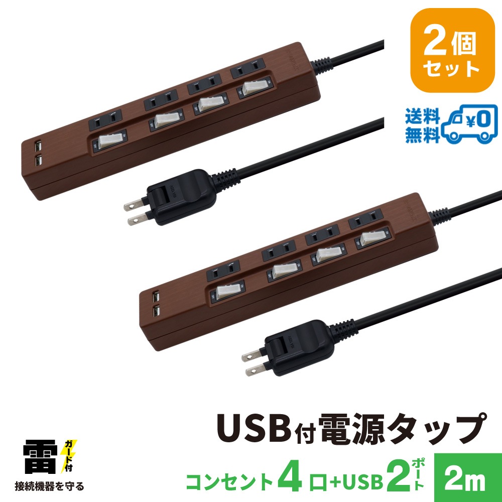 �Ÿ����å� USB�� 2m �륬���� 4�ĸ� ����Ĵ��2�ĥ��åȡ�STP4UA2DB-2X2 STYLED