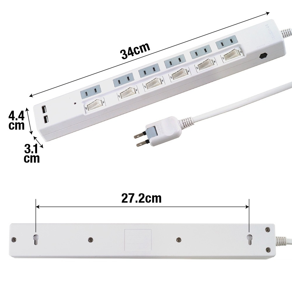 �Ÿ����å� USB�� 2m �륬���� 6�ĸ� STP6UA2W-2 STYLED