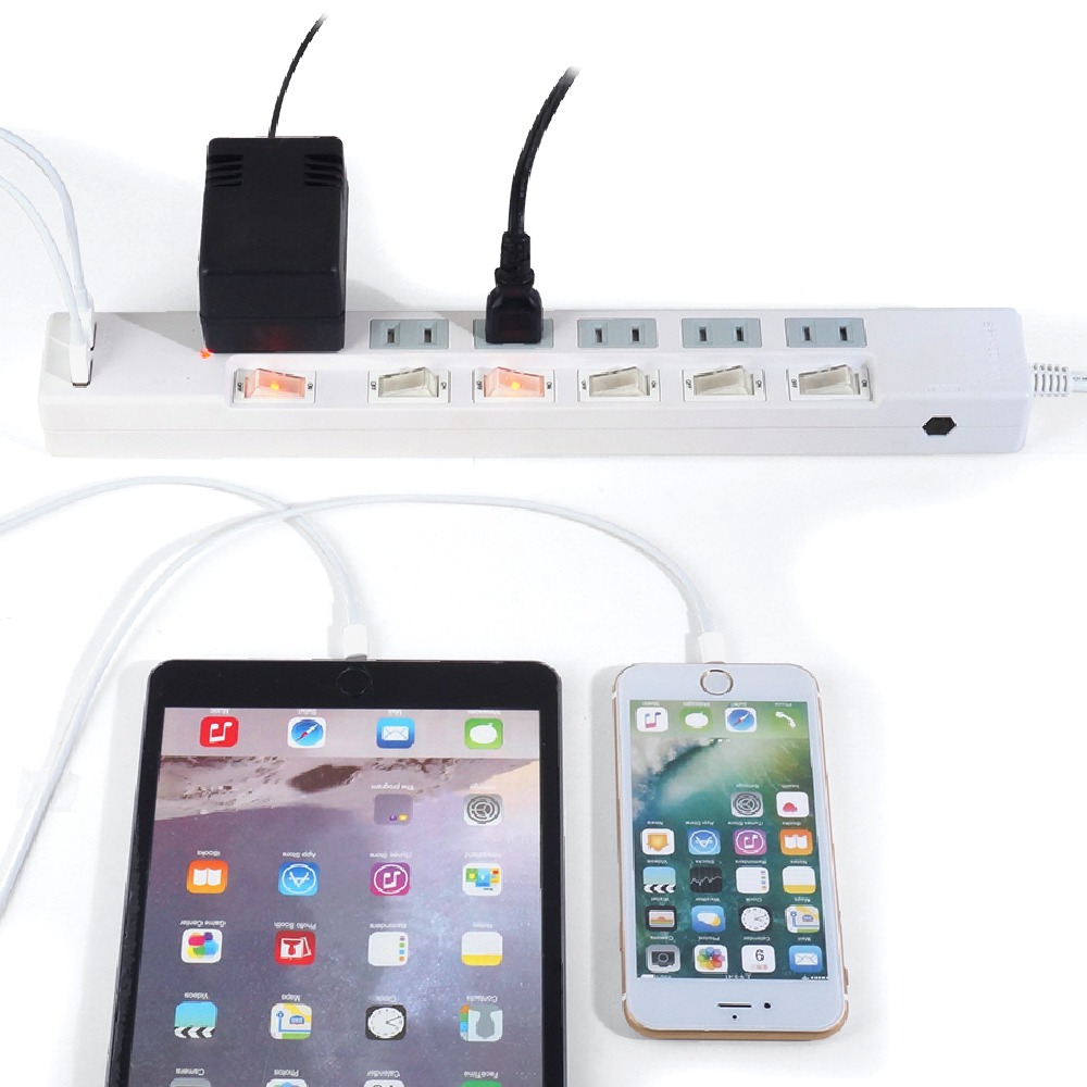 �Ÿ����å� USB�� 2m �륬���� 6�ĸ� STP6UA2W-2 STYLED