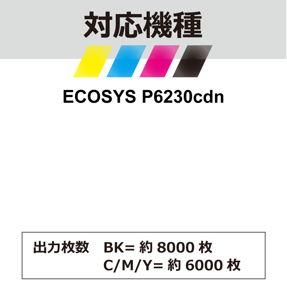 TK-5271K/5271C/5271M/5271Y ���٤�4�ĥ��å� 1�Ĥ�����4,472�� �ߴ��ȥʡ� KYOCERA�� ECOSYS 6230cdn